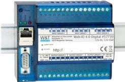 Produktbild W&T Web-IO 4.0 Digital, 12x Input, 12x Output Schaltsignale über TCP/IP-Ethernet steuern, erfassen und