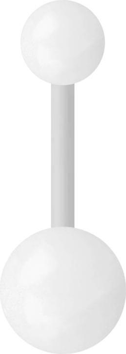 Image du produit Star Piercing Banane blanche avec deux boules (Matières plastiques, sans laiton)