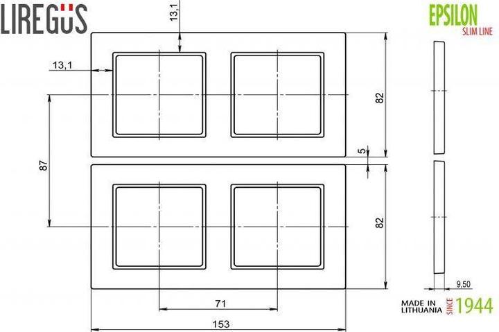 Produktbild Liregus FRAME EPSILON SLIM (K14-145-02 BLACK