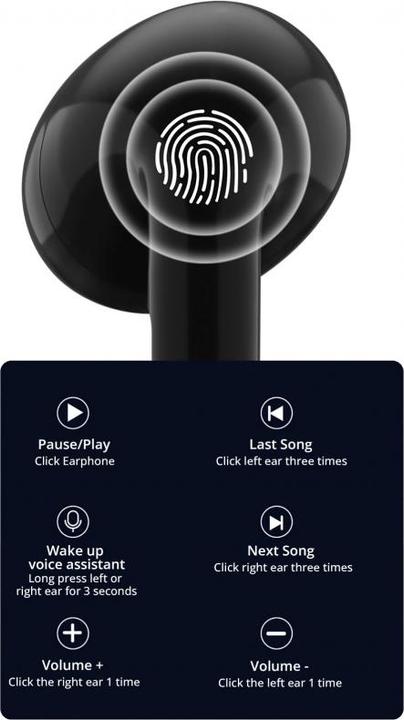 Actual product image Lenovo LP80PRO LED TWS earphones (black) (No noise cancellation, 4 h, Wireless)