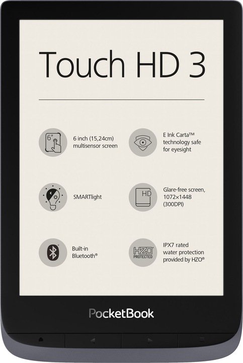 PocketBook Touch HD 3 (6", 16 GB, Metallic Rey)