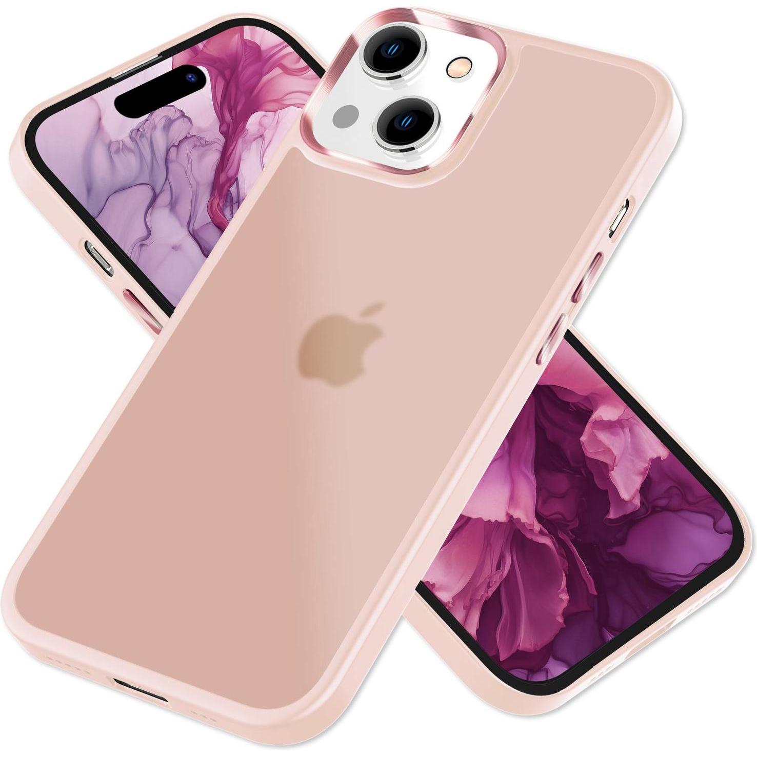 Thumbnail - Nalia Hybrid Hülle Matt Transparent Frosted (Apple iPhone 15 Plus), Smartphone Hülle, Rosa