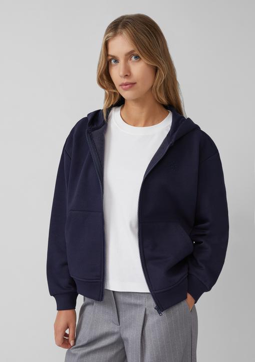 Produktbild s.Oliver Sweatshirt Jacke Angeraute Sweatshirtjacke mit Stickerei (34)