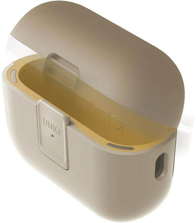 Actual product image Uniq etui Clyde Lock Case AirPods Pro 2 (2022/2023) beżowo-żółty/ivory-canary yellow (Headphone bag)