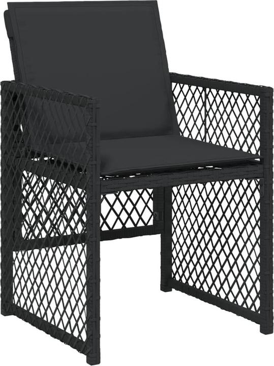 Produktbild VidaXL Gartenmöbel Essgruppe Gartengarnitur Sitzgruppe 9tlg. Schwarz Poly Rattan (220 cm)