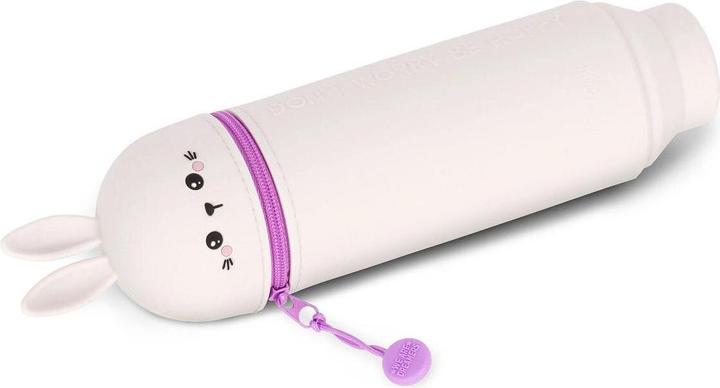 Legami Kawaii 2-in-1 Silicone Pencil Case Bunny, Federmäppchen, Mäppchen, Stiftehalter, Hase, KA0014
