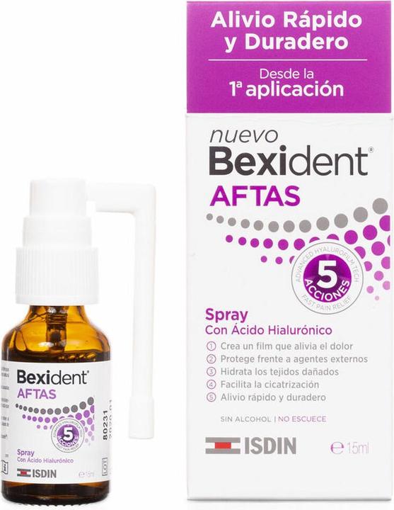 Immagine prodotto Isdin Bexident Spray Aftas 15ml (15 ml, Collutorio, Spray per bocca)