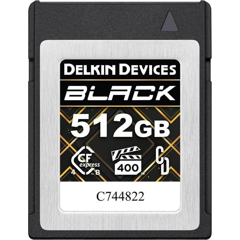 Delkin CFexpress 4.0 BLACK Type B R3600/W3200 (VPG400) 512GB (512 GB, CFexpress, CFexpress tipo B), Scheda di memoria, Nero