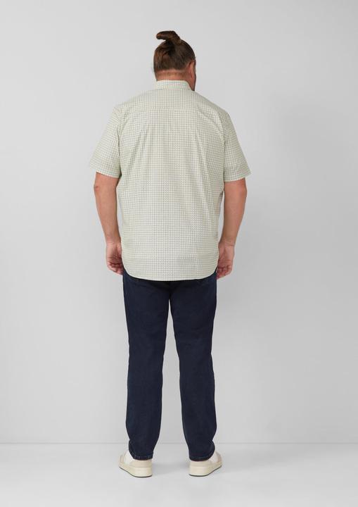 Immagine prodotto s.Oliver Hemd Regular Fit: Gemustertes Kurzarmhemd aus Baumwolle mit Button-Down-Kragen (5XL)