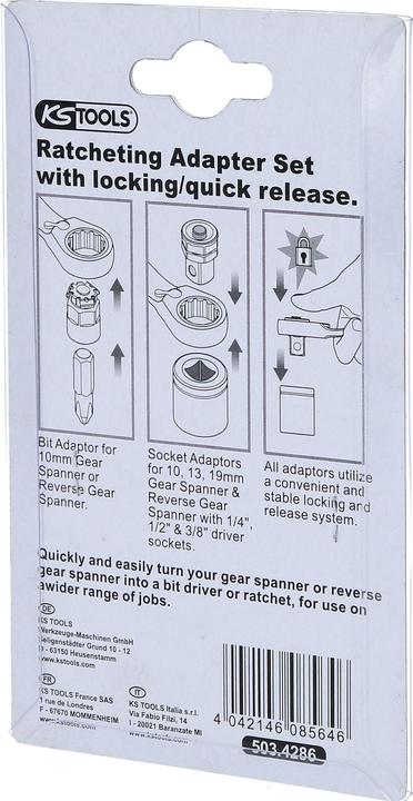 Actual product image KS Tools GEARplus socket adapter set