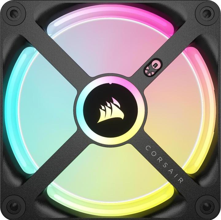 Actual product image Corsair iCUE LINK QX120 RGB 120 mm PWM fan (black, expansion kit) (120 mm, 1 x)
