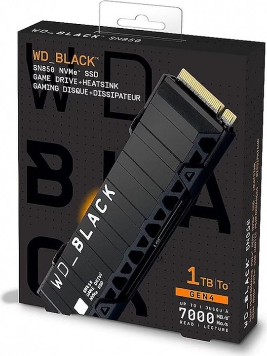 Actual product image WD Black SN850 with Heatsink (Retail) (1000 GB, M.2 2280)