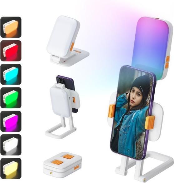 Actual product image Old Shark Foldable RGB selfie light with 82 LEDs (Video light)