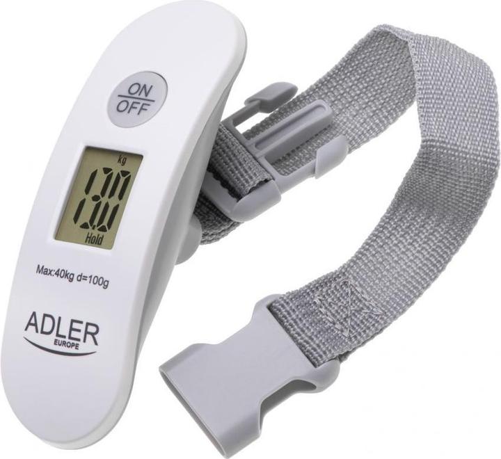 Image du produit Adler | Travel Luggage Scale | AD 8189 | Poids maximum (capacité) 40 kg | Précision 100 g | Blanc