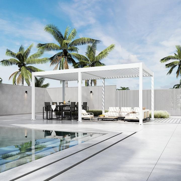 Image du produit Weide Pergola Deluxe Plus 3x6m avec toit à lamelles Blanc (300 cm, 600 cm)