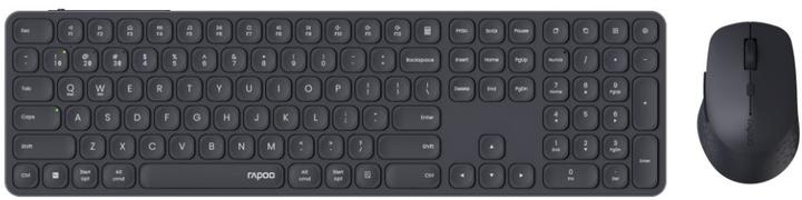 Actual product image Rapoo Wireless multi-mode desk set 9810M, QWERTZ, dark grey (00228039) (DE, Wireless)