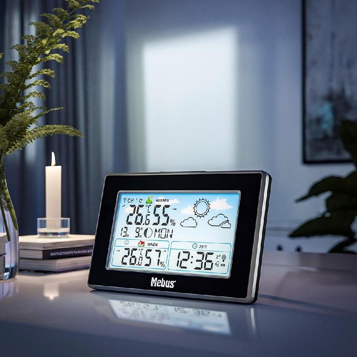 Actual product image Mebus Digital wireless weather station with wireless sensor and weather forecast