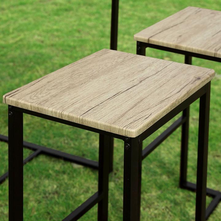 Produktbild SoBuy Bartisch mit 4 Hockern (100 x 60 x 96 cm)