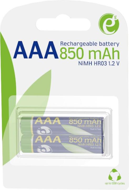 Produktbild Gembird EG-BA-AAA8R-01 Haushaltsbatterie Wiederaufladbarer Akku AAA Nickel-Metallhydrid (NiMH) (2 Stk., AAA, 850 mAh)