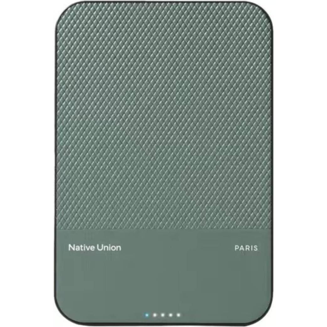 Native Union NU-PB-5KMS-GRN Powerbank (5000 mAh, 15 W), Powerbank, Grün