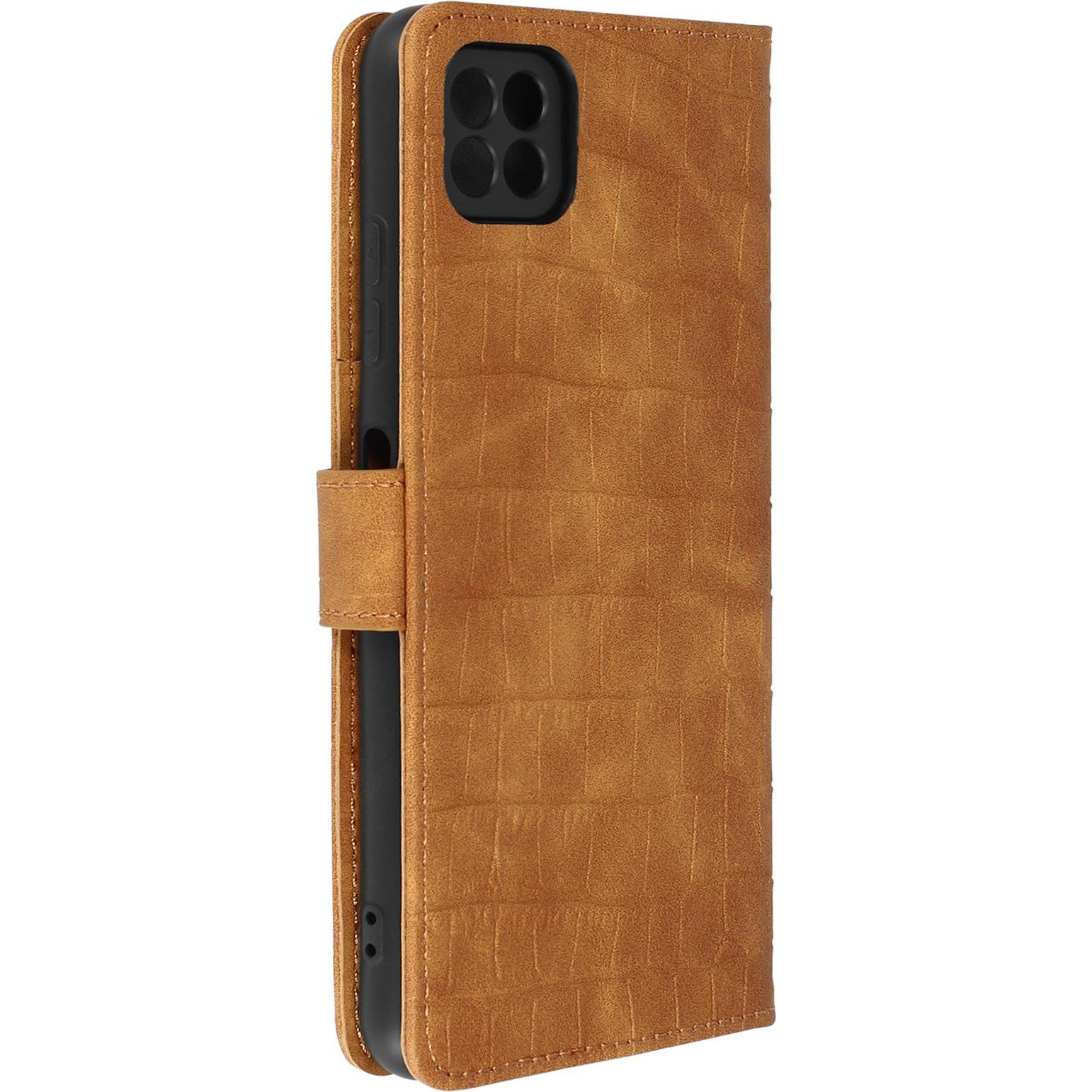 Thumbnail - Avizar Croco Series (Samsung Galaxy A22 5G), Smartphone Hülle, Braun