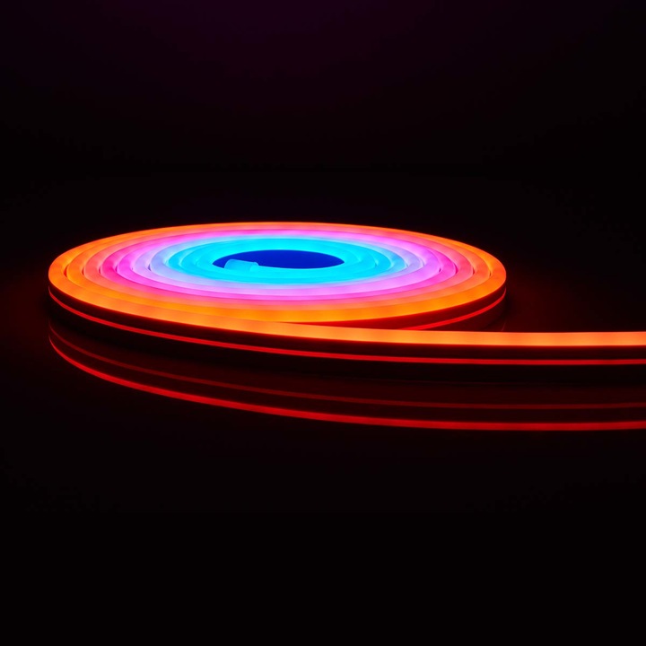 Actual product image Nedis WIFILN51CRGB Smart Full Color LED pásek Wi-Fi | Více barev | 5000 mm | IP65 | 960 lm, F (Multicoloured, 500 cm, Indoor, Outdoor)