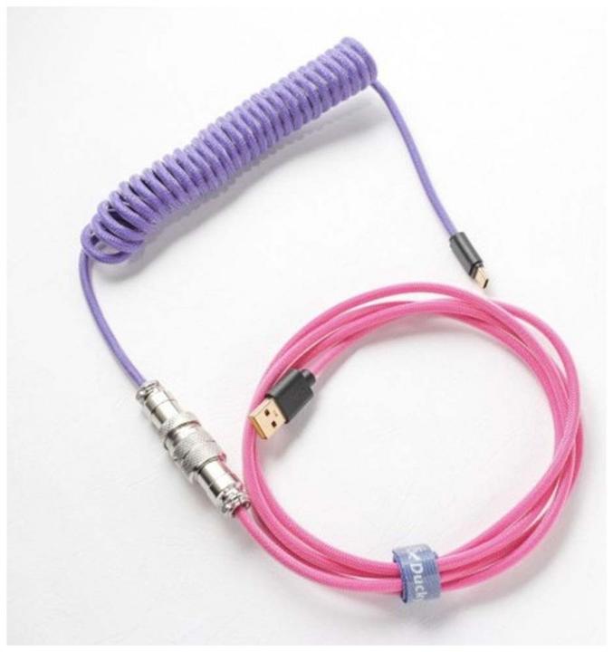 Produktbild Ducky Premicord Joker Spiralkabel, USB Typ C auf Typ A (1.80 m, USB 2.0)