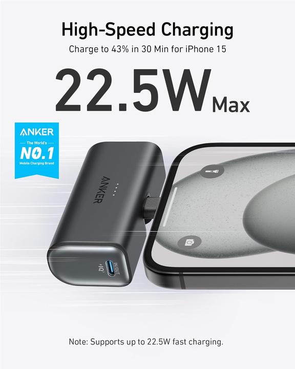 Immagine prodotto Anker Powerbank mit USB-C Stecker (5000 mAh, 22.50 W)