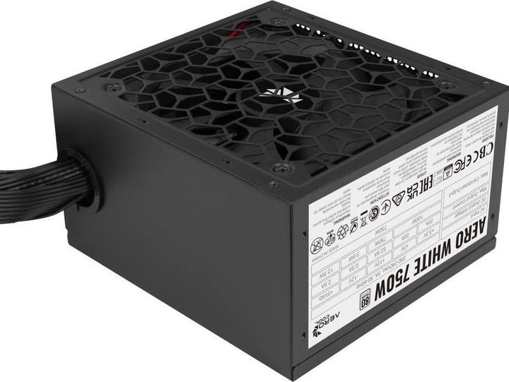 Actual product image AeroCool Aero White 750 750W ATX3.1 black power supply (750 W)