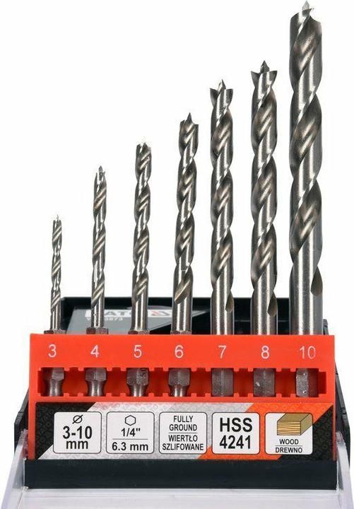 Produktbild Yato SPIRAL DRILL SET FOR WOOD 3-10mm HEX (3-10 Millimeter)