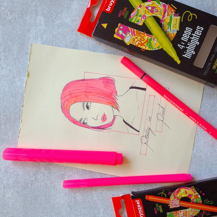 Produktbild Bruynzeel Filzstifte Neon 4 Farben (4x)