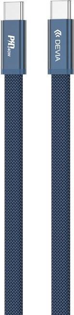 Devia Ultra3 usb-c PD 240W Metal Woven Flat Fast Charging Cable 1,5 m blue (1.50 m, 240 W)