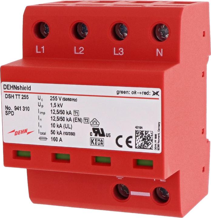 Dehn SOEHNE Combined arrester TTu. TNS systems DSH TT 255