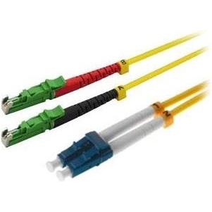 Helos fiber optic cable E2000 APC (LSH) / LC Duplex 9/125 OSm OS2 yellow 10.0 m (S/UTP, CAT6, 10 m), Netzwerkkabel