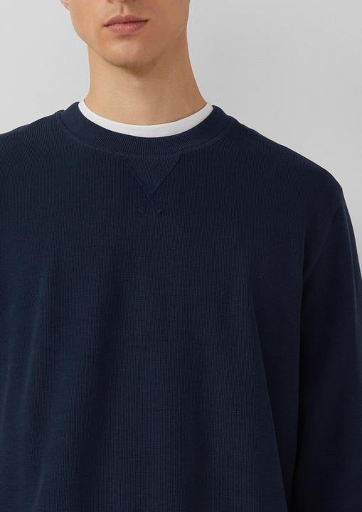 Produktbild s.Oliver Sweatshirt Strukturiertes Sweatshirt mit Rippbündchen (L)