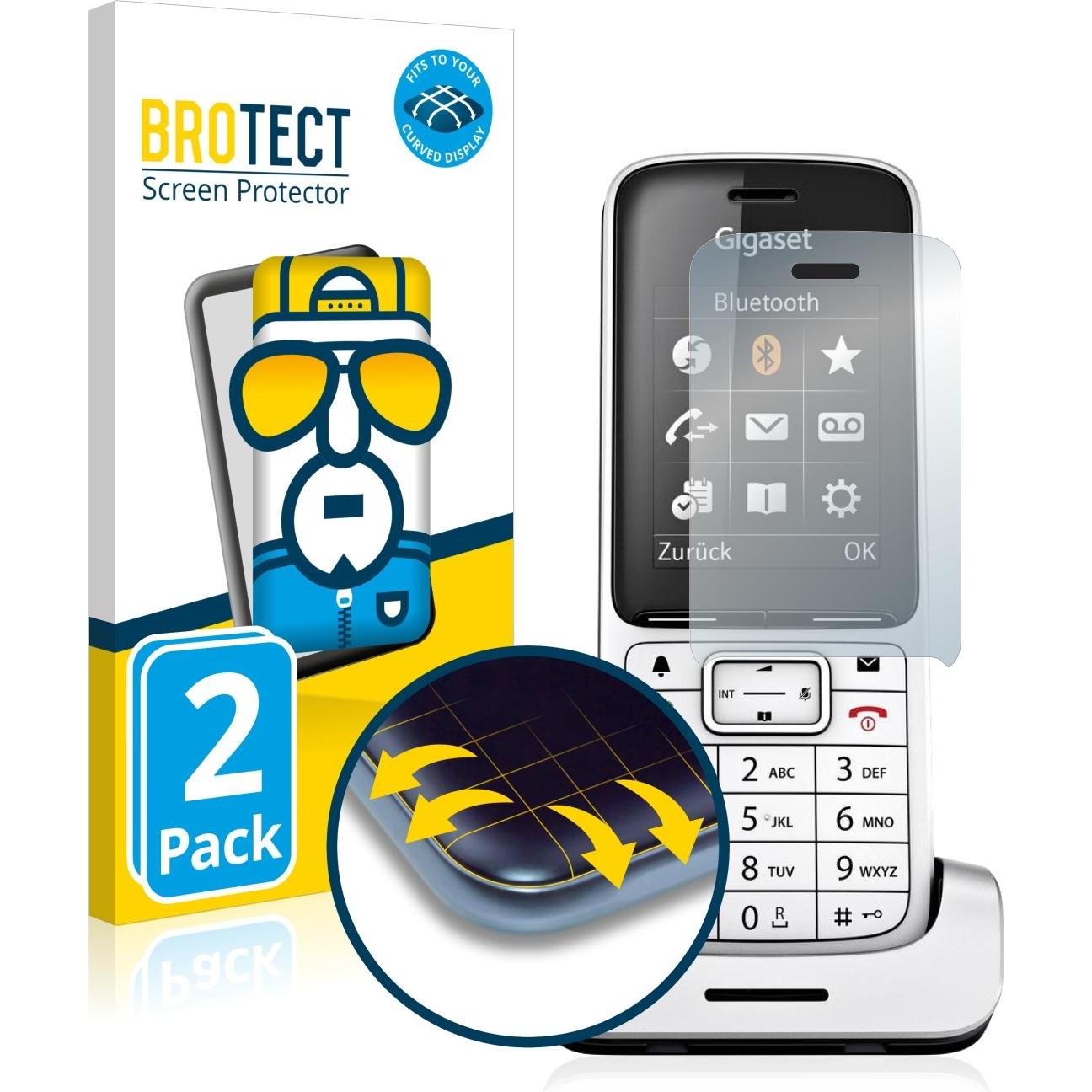 BROTECT Full-Cover Displayschutz (2 Stück, Gigaset SL450), Smartphone Schutzfolie, Transparent