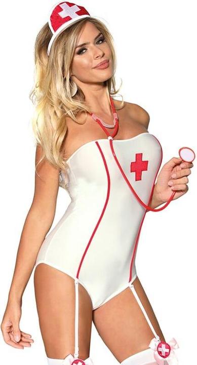 Actual product image Subblime Sexy Nurse Costume With Teddy S/M (M)