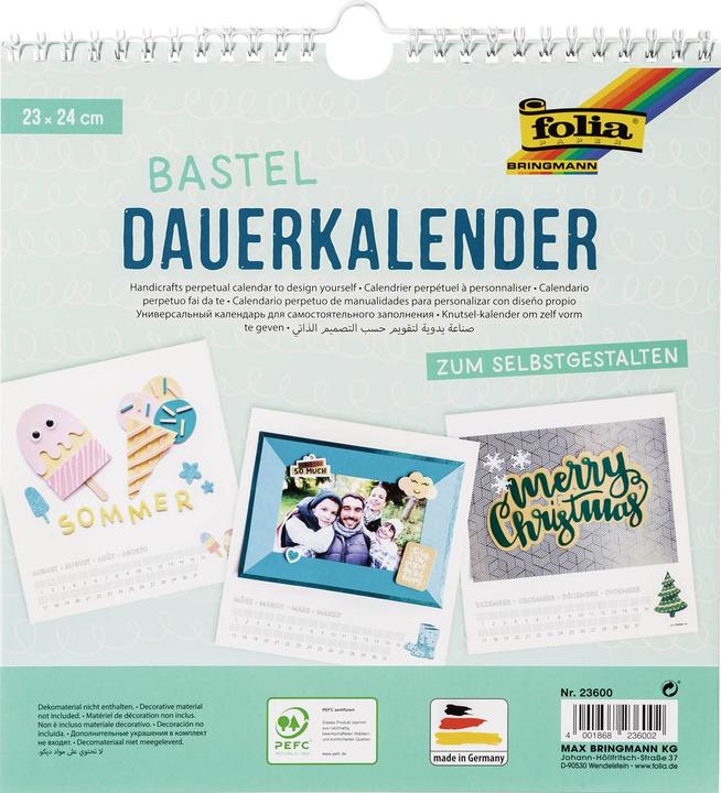 Actual product image Folia Permanent calendar white (Special)