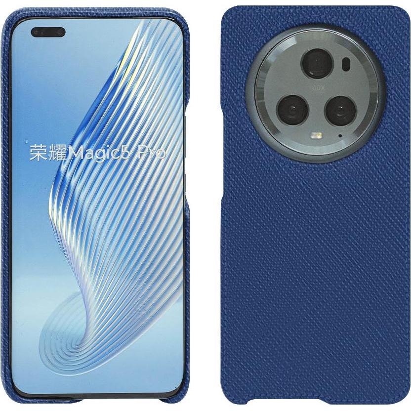 Noreve Lederschutzhülle (Honor Magic5 Pro), Smartphone Hülle, Blau