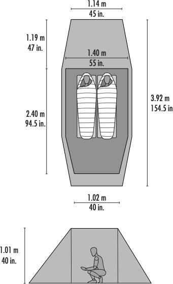 Actual product image Msr Tindheim 2 (Tunnel tent, 2.48 kg, 2 persons)