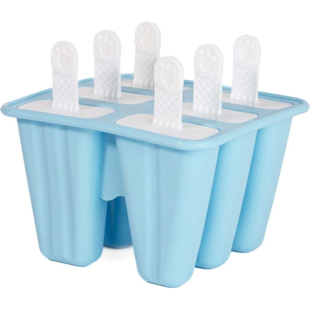 Intirilife Silikon Eisform mit 6 Mulden, Eisherstellung, Blau