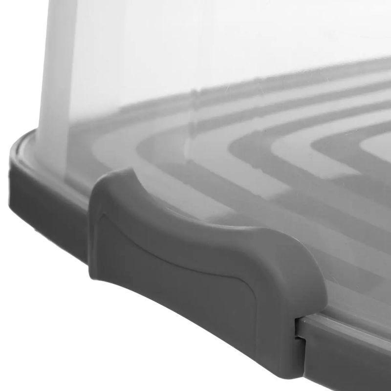 Thumbnail - 5Five Behälter für Kuchen und Gebäck - 30 x 30 x 17 cm, Kuchentransportbox, Grau