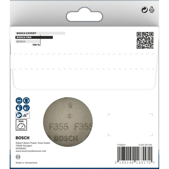 Produktbild Bosch Professional Zubehör PRO F355 Schleifblatt, 115 mm, G80 (80)