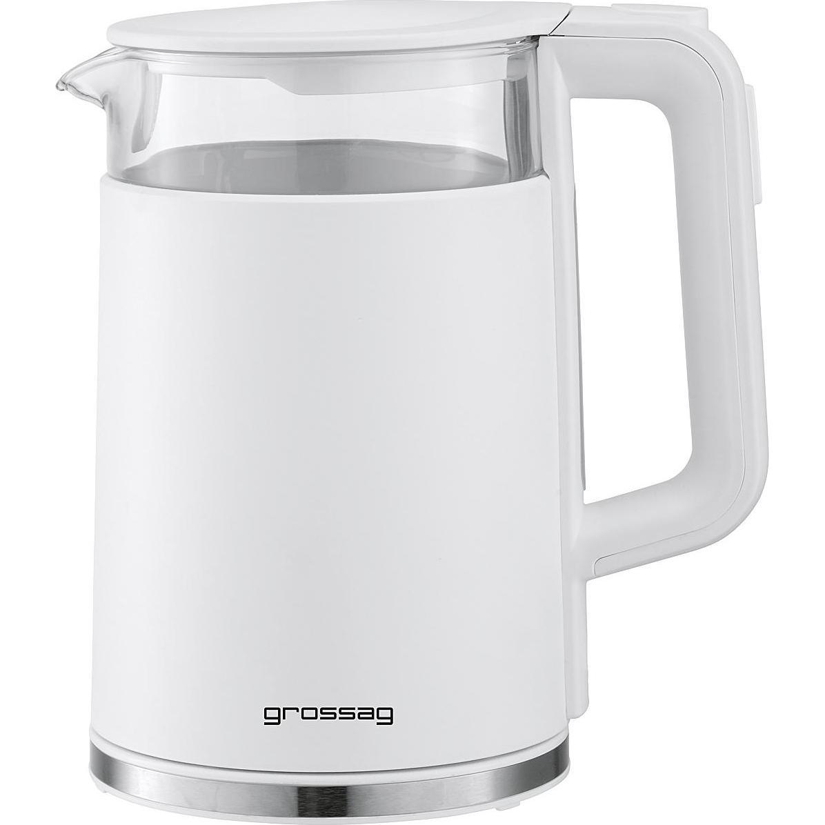 Grossag Bollitore elettrico GRO da 1,7 l bianco, Bollitore, Bianco