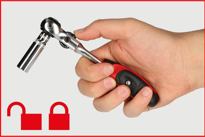 Produktbild KS Tools 1/4 MODIFIX Mini-T-Griff-Schwenkkopf-Knarre, 72 Zahn (1/4")