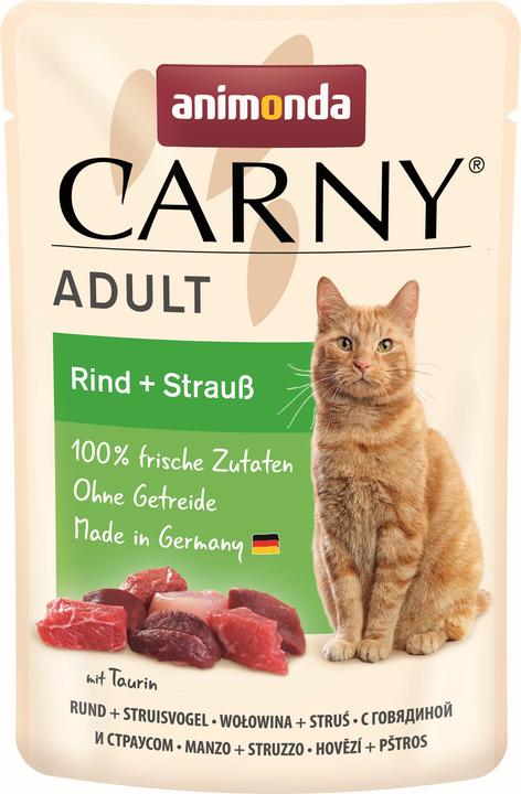 Image du produit animonda Nourriture pour chats humide Carny Adult Boeuf & Autruche (Adulte, 1 pcs, 85 g)