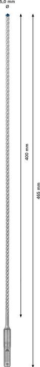 Produktbild Bosch Professional Zubehör EXPERT SDS plus-7X Hammerbohrer, 5 x 400 x 465 mm (5 Millimeter)