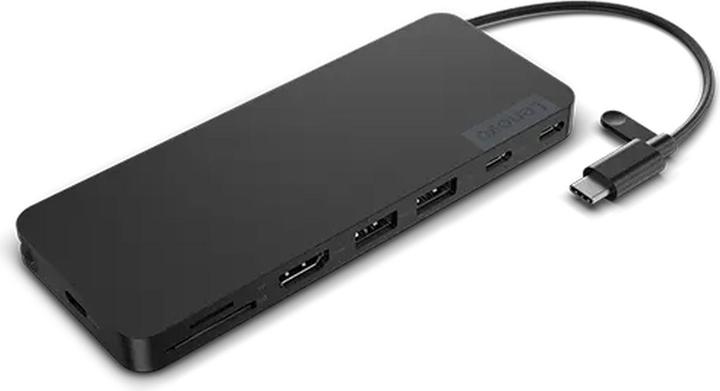 Actual product image Lenovo USB-C Slim Travel Dock (USB-C, 8 ports)