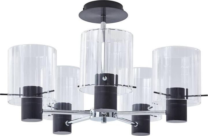 Produktbild Lucande Eirian 5 Deckenleuchte Clear/Black (E27)