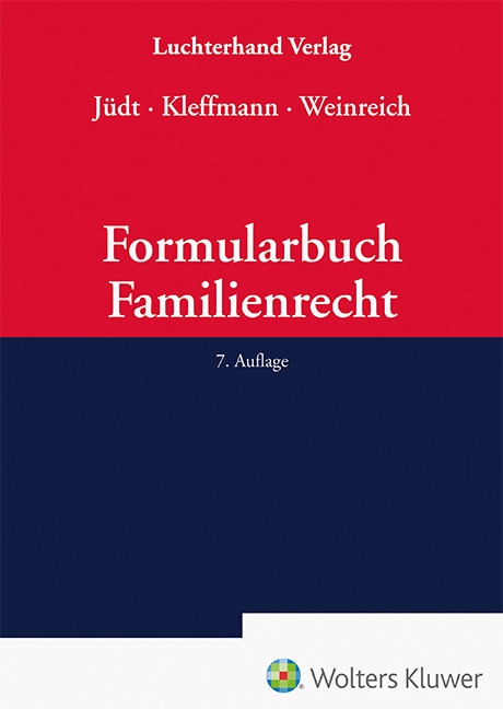 Produktbild Formularbuch Familienrecht (Deutsch, Kleffmann(Dr.), Norbert/Weinreich, Gerd, 2023)